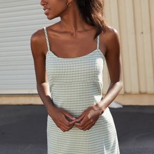 John Galt Green Plaid Colleen Shift Dress